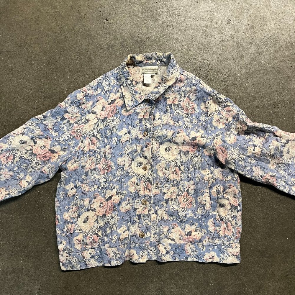 Vintage 1990's Coldwater Creek Floral Button Up Shirt